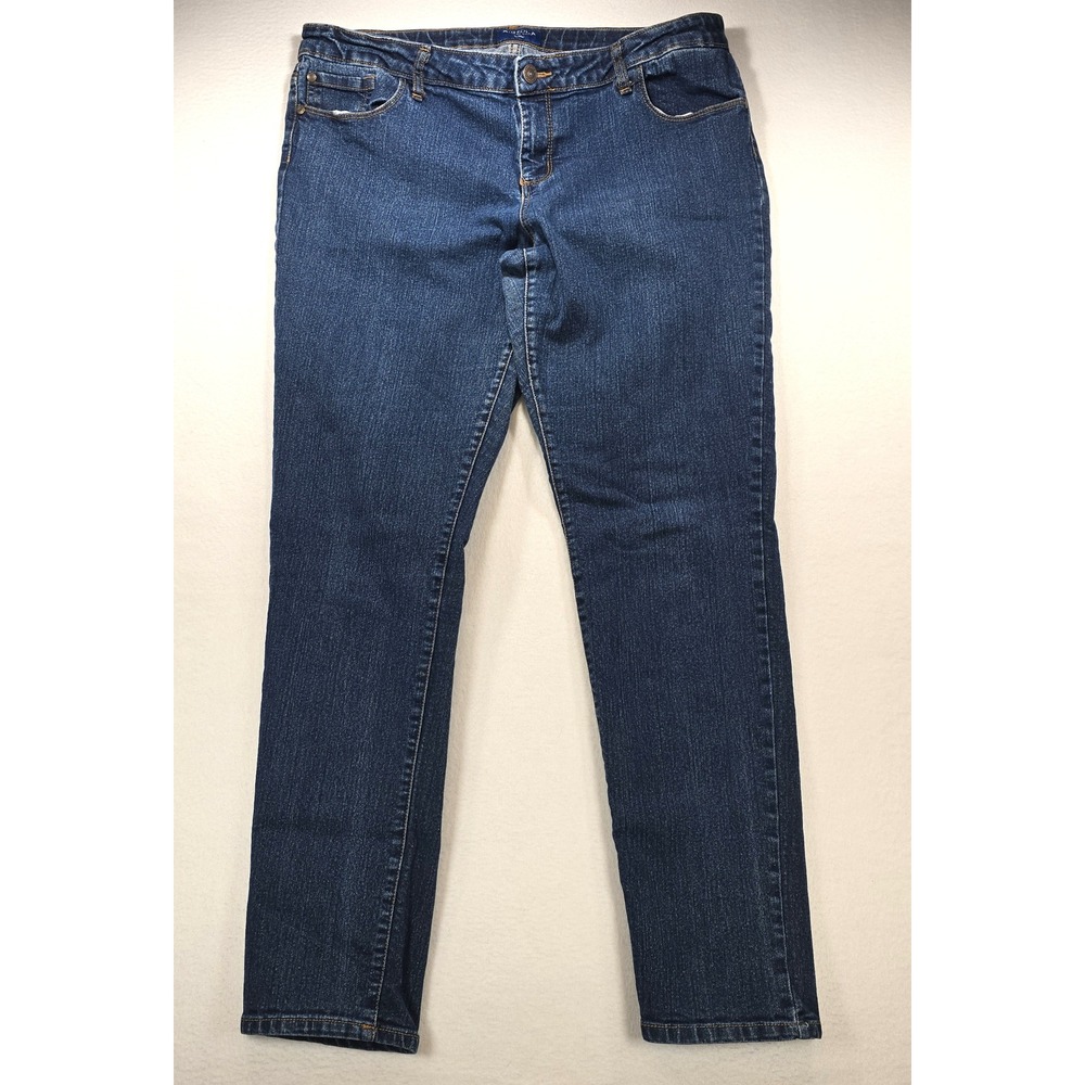 Arizona Jean Co Skinny Jeans Womens 20.5 Plus Dark Wash Blue Denim Stretch